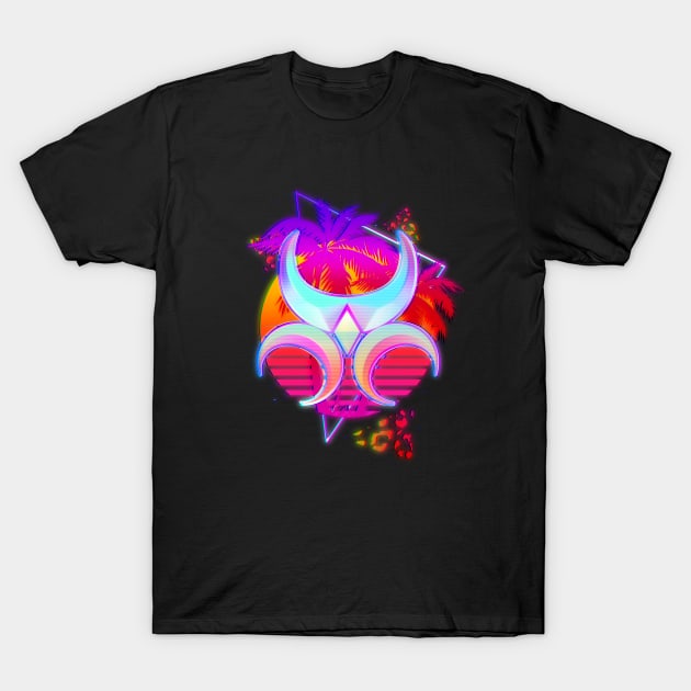 Synthwave Khajiit Emblem T-Shirt by Ilona's Store